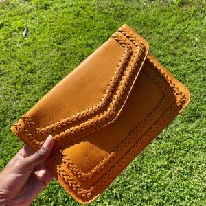 Mustard Colored Crossbody/Folio Clutch
